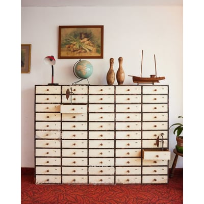 Meuble de métier 55 tiroirs Fernand N°371 - Bon état DEBONGOUT
