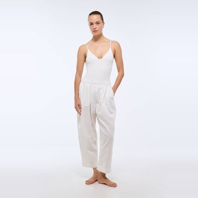 Pantalon ballon rayé en coton MONOPRIX
