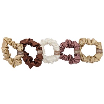 Lot de 5 chouchous en PURE SOIE EMILY'S PILLOW
