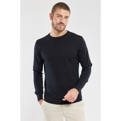 Pull col rond uni en coton CARANTEC ARMOR-LUX
