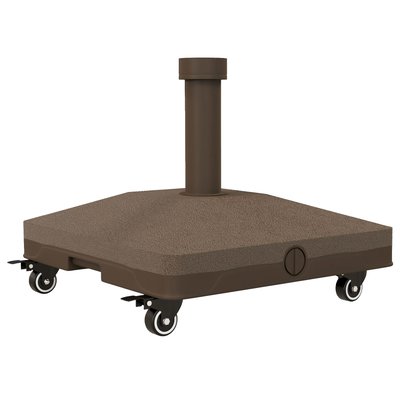 Pied de parasol carré HDPE surface granuleuse OUTSUNNY