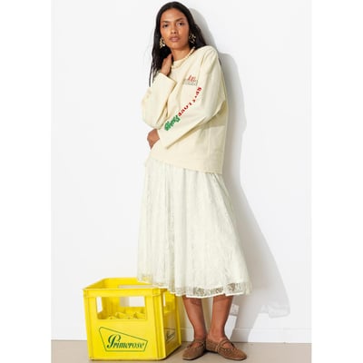 Jupe midi en dentelle PROMOD