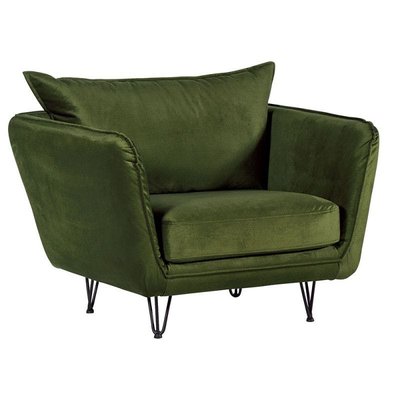 Fauteuil en velours bleu pétrole EPIKA PIER IMPORT