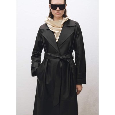 Trench cuir ceinture MANGO