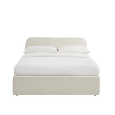 Lit coffre tissu chenille avec sommier  GELA BAÏTA