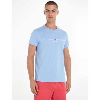 T-Shirt mit rundem Ausschnitt und Logo-Stitching TOMMY HILFIGER