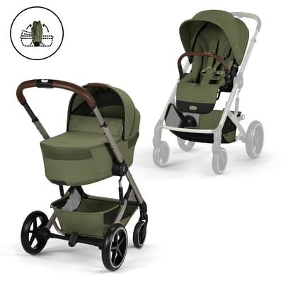 Poussette duo tout terrain Balios S Lux 4 avec nacelle pliable CYBEX