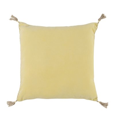 Housse de coussin MATTÉO velours de coton BLANC D’IVOIRE