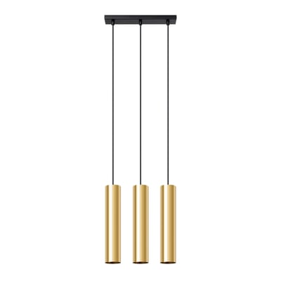 Suspension Acier Éclat Doré GU10 3 Lagos EDEN