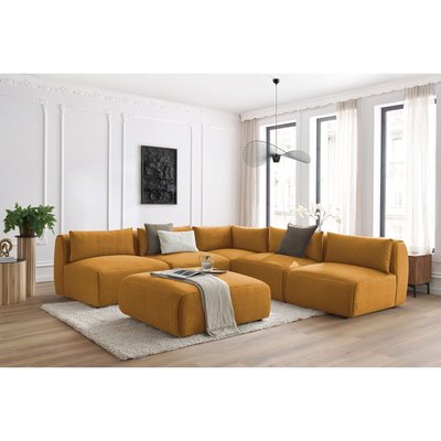 Canapé modulable 6 places en velours, JEANNE BOBOCHIC