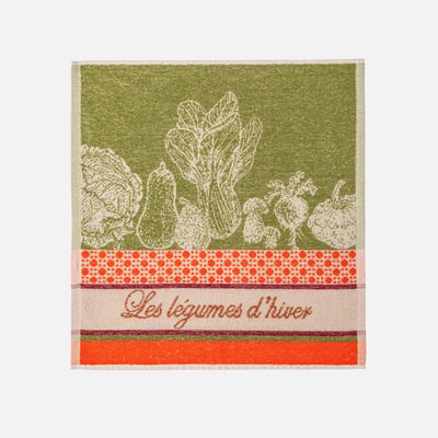 Essuie-mains éponge jacquard LÉGUMES D'HIVER COUCKE