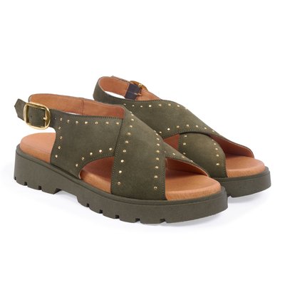 Sandales gomme Lou cuir daim JULES & JENN