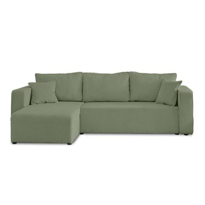 Canapé d'Angle Convertible en Velours côtelé 4 places - TOPAZE LISA DESIGN