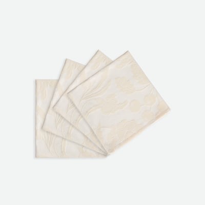 Lot de 4 serviettes de table en coton jacquard, LINDA  LA REDOUTE INTERIEURS