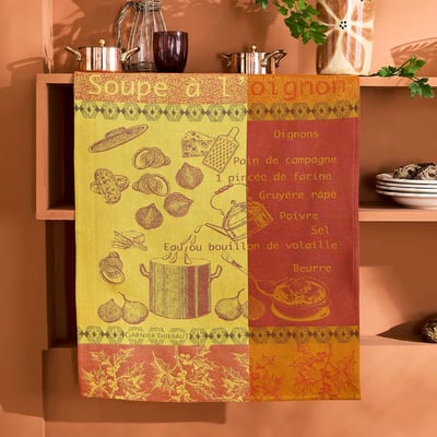 Torchon pur coton SOUPE A L'OIGNON GARNIER THIEBAUT