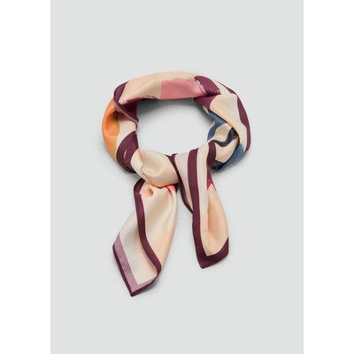 Foulard satiné imprimé à fleurs MANGO