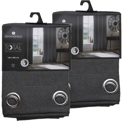 Lot de 2 Rideaux de salon occultants TOILINUX