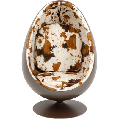 Fauteuil pivotant imprimé vache, EYE BALL KARE DESIGN