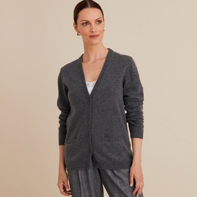 Lambswool Buttoned Cardigan ANNE WEYBURN