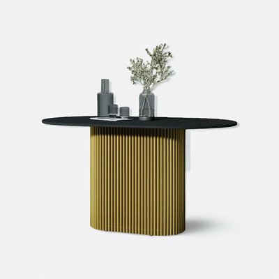 Стол овальный обеденный с металлическим подстольем на 5 персон SO'HOME