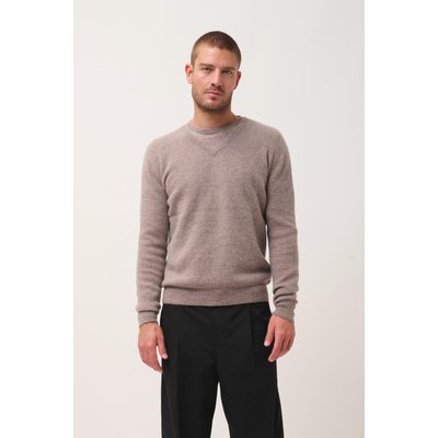 Pull Col V  Caribou Chiné Mevron JUST CASHMERE