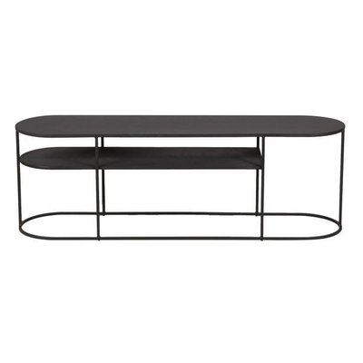 Table basse en métal noir ovale 120 cm GRAYSON ZAGO