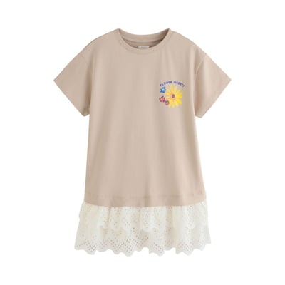 Robe t-shirt à ourlet brodé NEXT