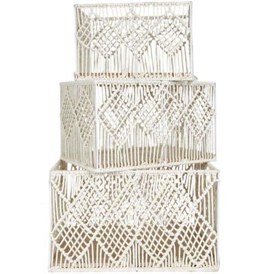 Panier rectangulaire gigogne Boho (Lot de 3) CMP