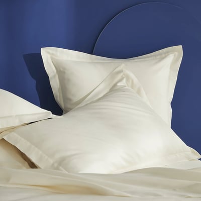 Taies d'oreiller satin de coton Jacquard ELITE lot de 2 MPC MAISON
