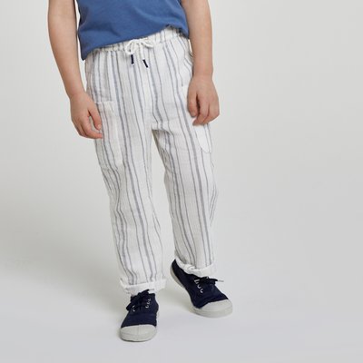 Pantalon de jogging rayé en gaze de coton LA REDOUTE COLLECTIONS
