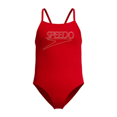 Maillot de bain 1 pièce à bretelles fines motif/style logo SPEEDO