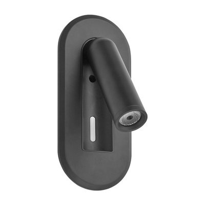 Applique encastrable Tête De Lit Mila Tactile Noir Mat MILLUMINE