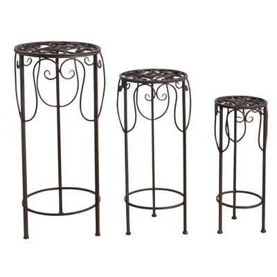 Sellettes rondes en métal vieilli (Lot de 3) AUBRY GASPARD