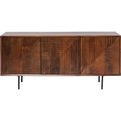 Buffet en manguier sculpté, GROOVES KARE DESIGN