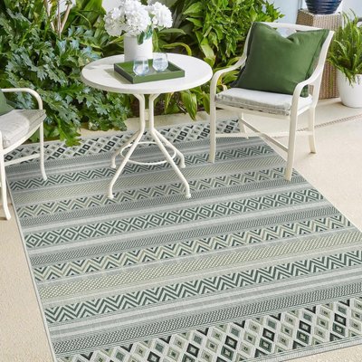 Tapis extérieur tissé kilim rectangle RAYA UN AMOUR DE TAPIS