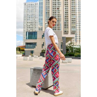 Pantalon droit imprimé graphique POZO LA PETITE ETOILE