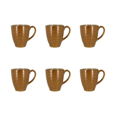 Lot de 6 mugs 37cl en grès, TURBOLINO NOVASTYL