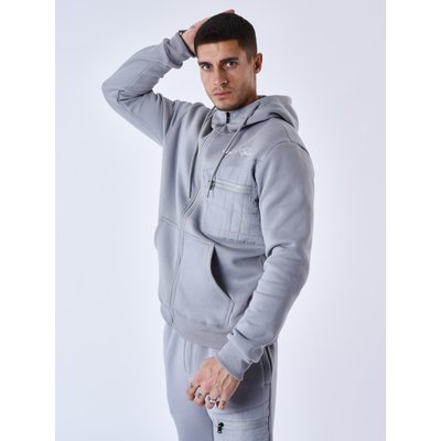 Veste à capuche avec empiècement bi-matière PROJECT X