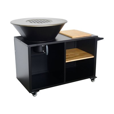 Brasero barbecue Ø80cm, desserte avec espaces de rangement STROMBOLI SWEEEK