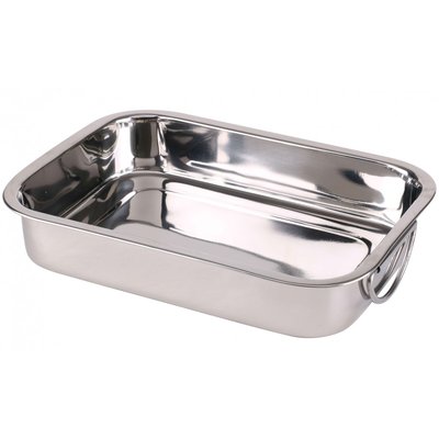 Plat à lasagne inox avec poignées - 33x24x6cm WADIGA