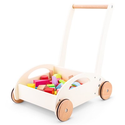 Chariot de marche et blocs en bois NEW CLASSIC TOYS