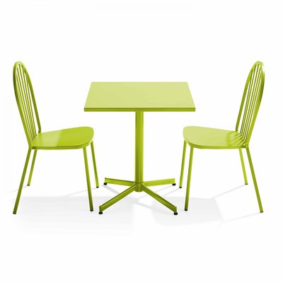 Salon de jardin table et 2 chaises bistrot, PALAVAS OVIALA