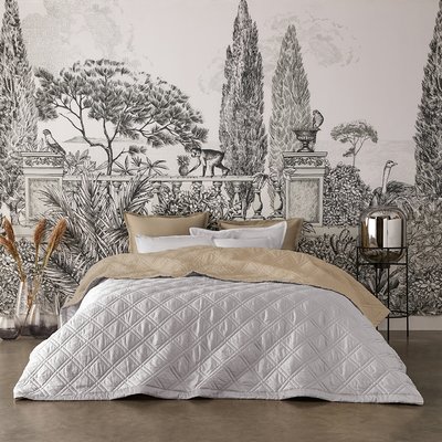 Couvre-lit matelassé bicolore en satin de coton bio, MERVEILLE ALEXANDRE TURPAULT
