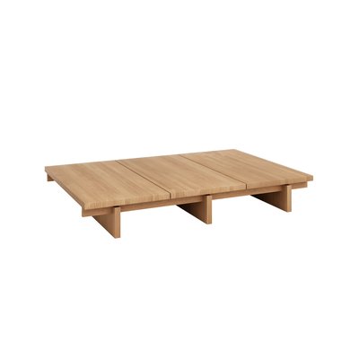 Table basse en pin massif verni couleur chêne NOVA NAAN FURNITURE