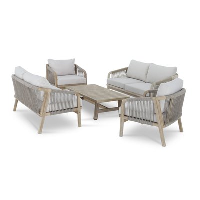 Salon de jardin 6 places, bois, SIENA DEFORA HOME