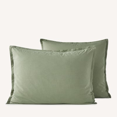 Sabbal Washed Cotton Percale 300 Thread Count Pillowcase AM.PM
