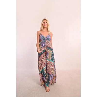 Robe longue imprimée à bretelles MOLLY BRACKEN