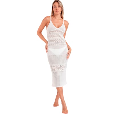Robe longue de plage crochet Slim ADMAS