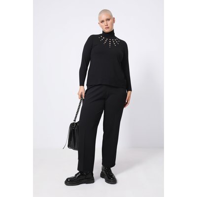 Pull en maille fine avec oeillets décoratif JEAN-MARC PHILIPPE
