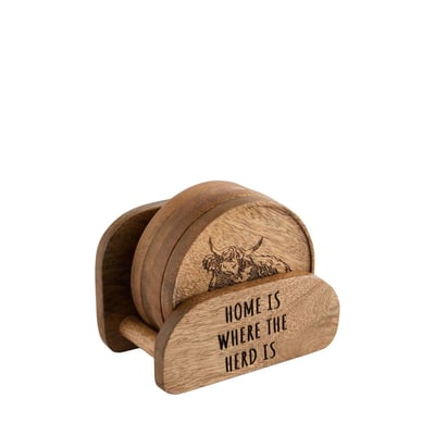 Sous-verre en bois hamish/support, lot de 4 NEXT